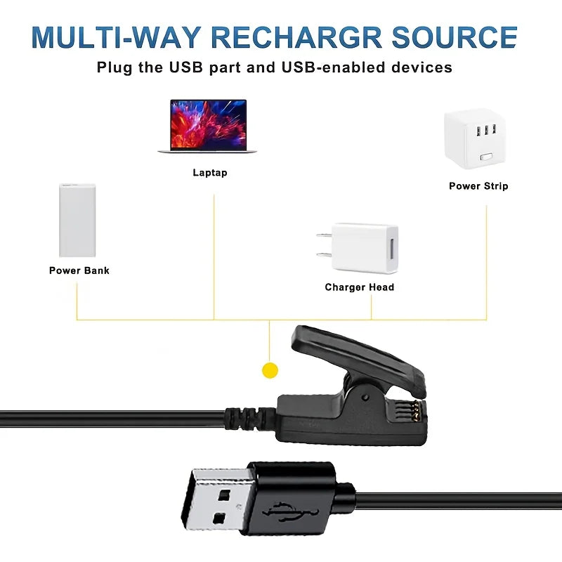 Garmin Forerunner USB Charging Cable 100CM Clip Cradle