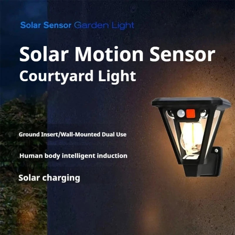 Solar LED Lawn Lamp – Dual-Use Garden & Wall Light