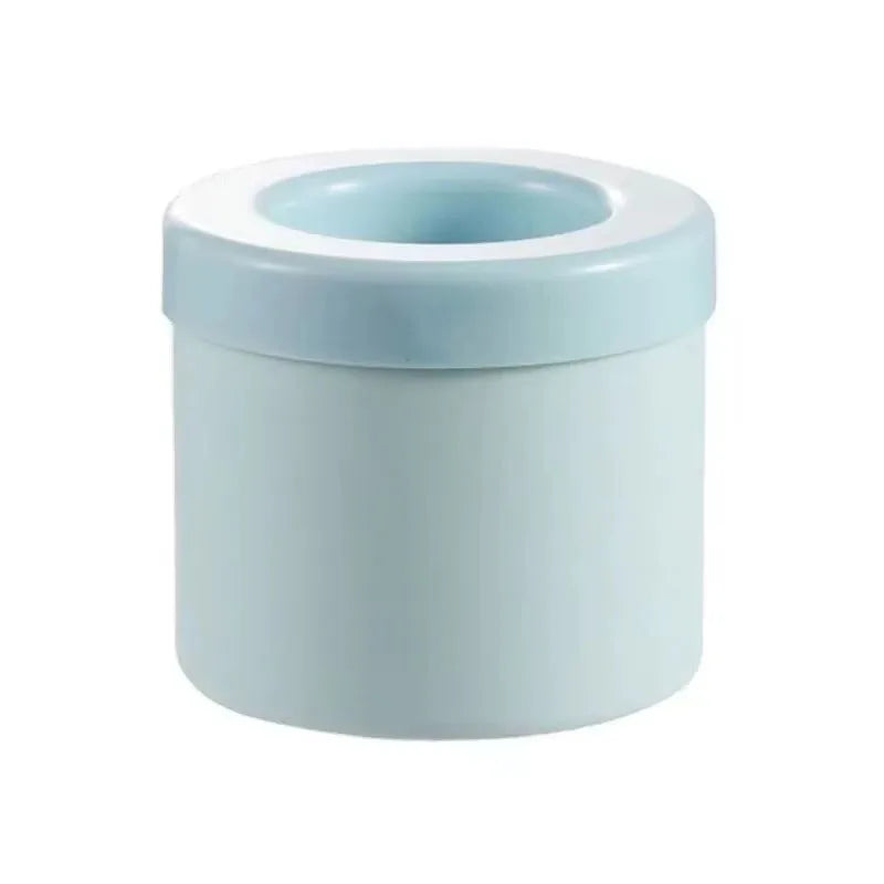 Cylinder Silicone Ice Cube Mold with Lid – Press & Pop Design Peaceful Pleasures Health and Wellness 1pc blue