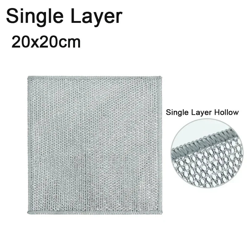Non-Scratch Wire Microfiber Dishcloth | Multipurpose Cleaning Cloth