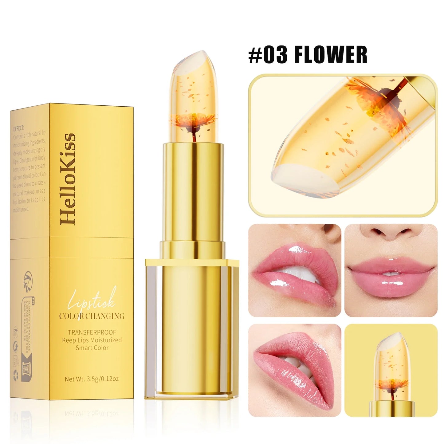 Hello Kiss Color-Changing Crystal Jelly Lip Balm | Pearlescent