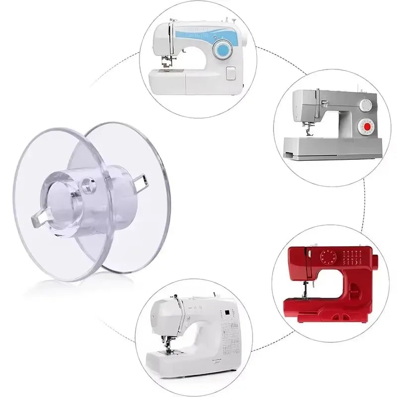 Sewing Bobbins Spools Clear Plastic Machine Storage Box Empty Spool