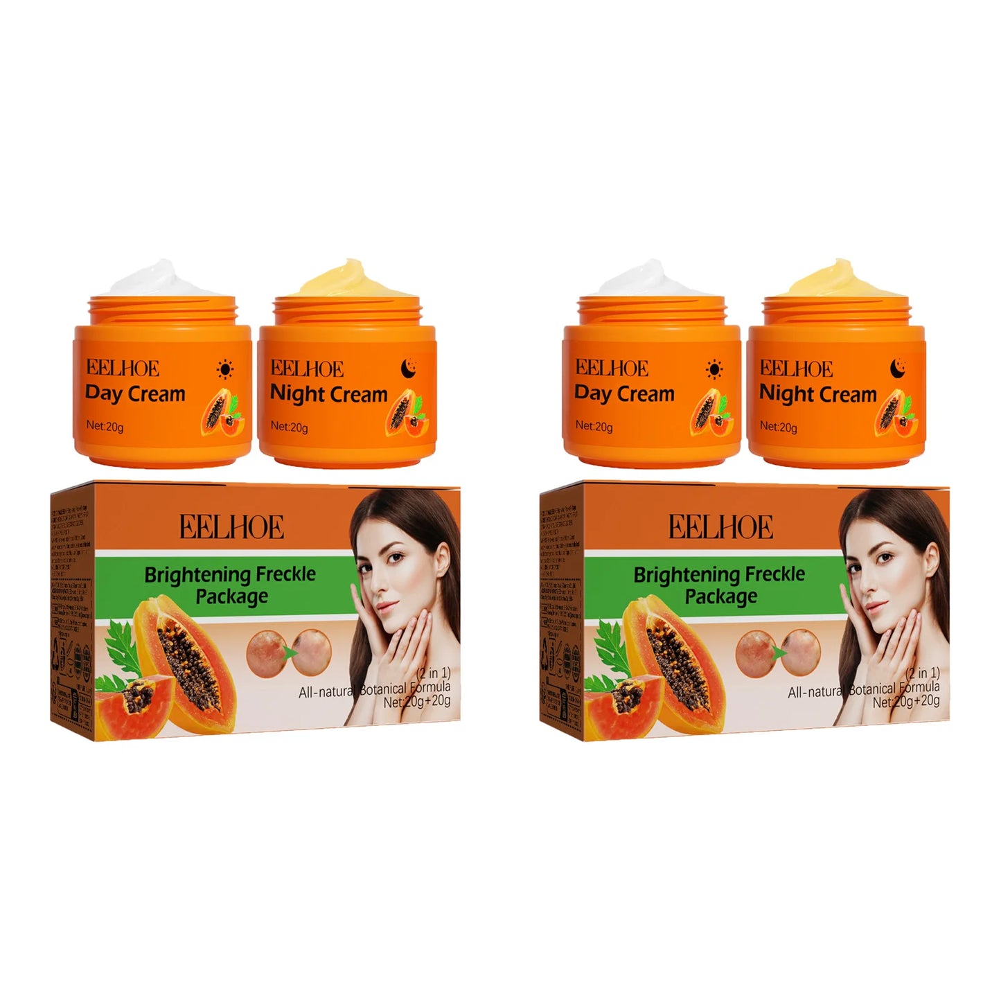 Papaya Day & Night Brightening Cream Set – Dark Spot Corrector