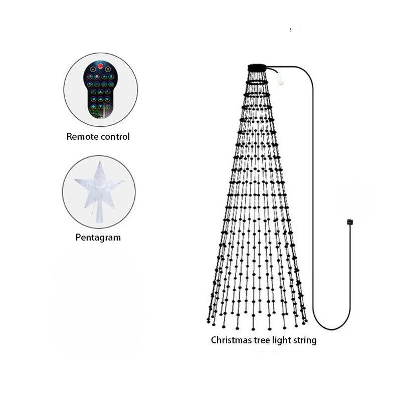 Smart App-Controlled Color Changing Christmas Tree Lights
