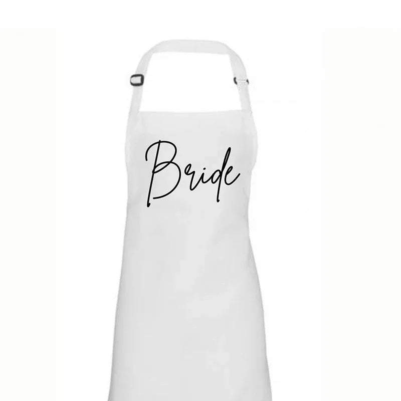 Bride & Groom Wedding Apron Set | Mr & Mrs Bridal Gift Wedding Couple Apron Peaceful Pleasures Health and Wellness bride apron