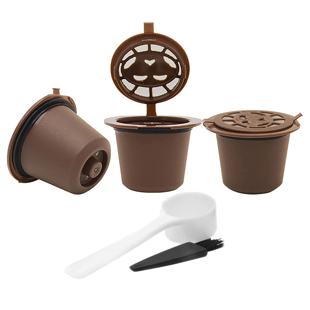 3pcs Refillable Reusable Coffee Capsule Filters for Nespresso Machine Peaceful Pleasures Health and Wellness Coffee