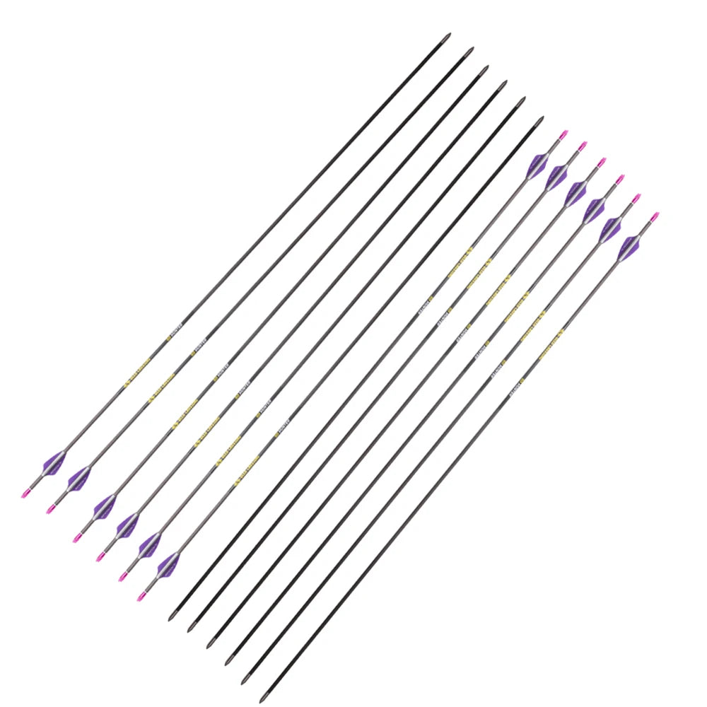6 Arrow ID4 Spine350 400 500 600 700 800 900 1000 Pure Carbon Bow