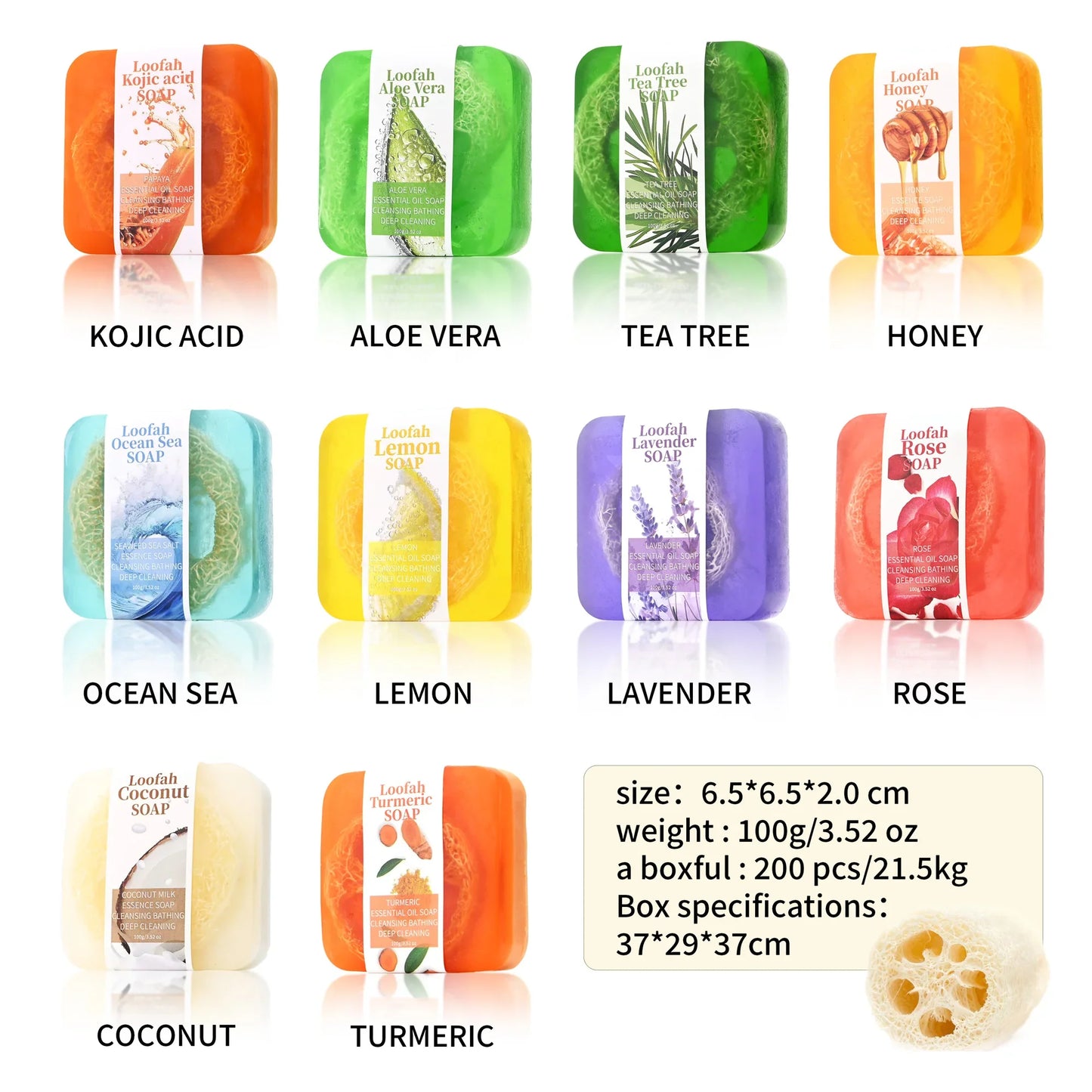 Tea Tree Loofah Soap 100g – Natural Herbal Cleansing Bar
