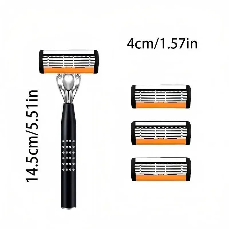 Women's Multi-Blade Manual Razor | Replaceable Head Shaver