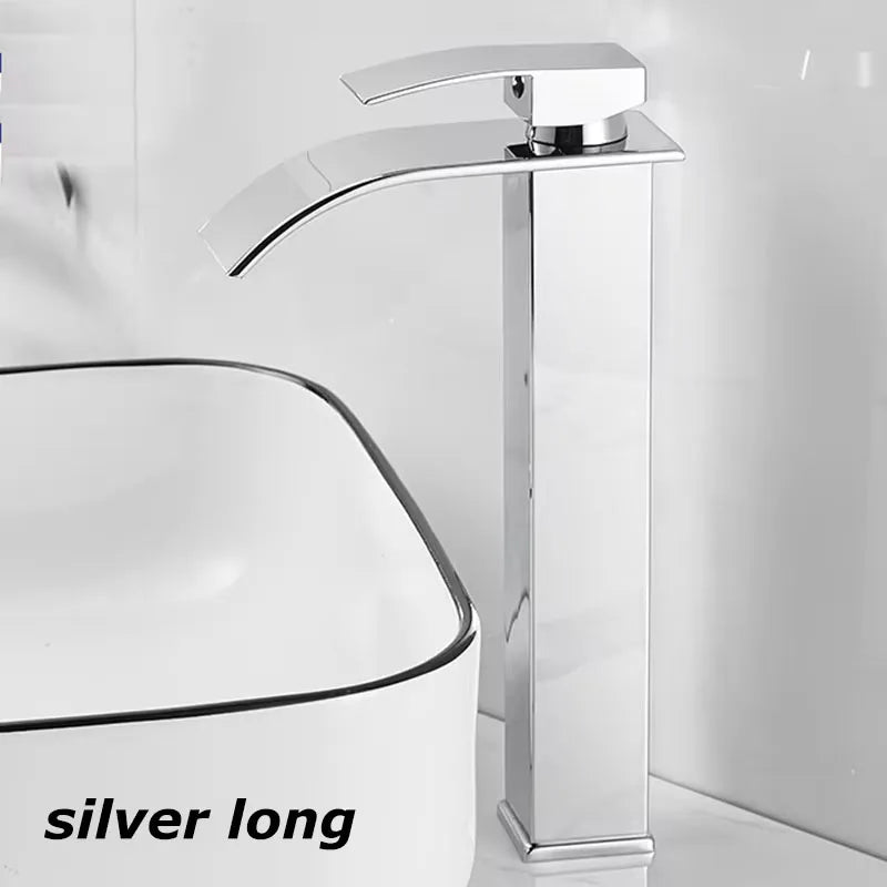 Waterfall Bathroom Faucet | 304 Stainless Steel Single Handle Mixer