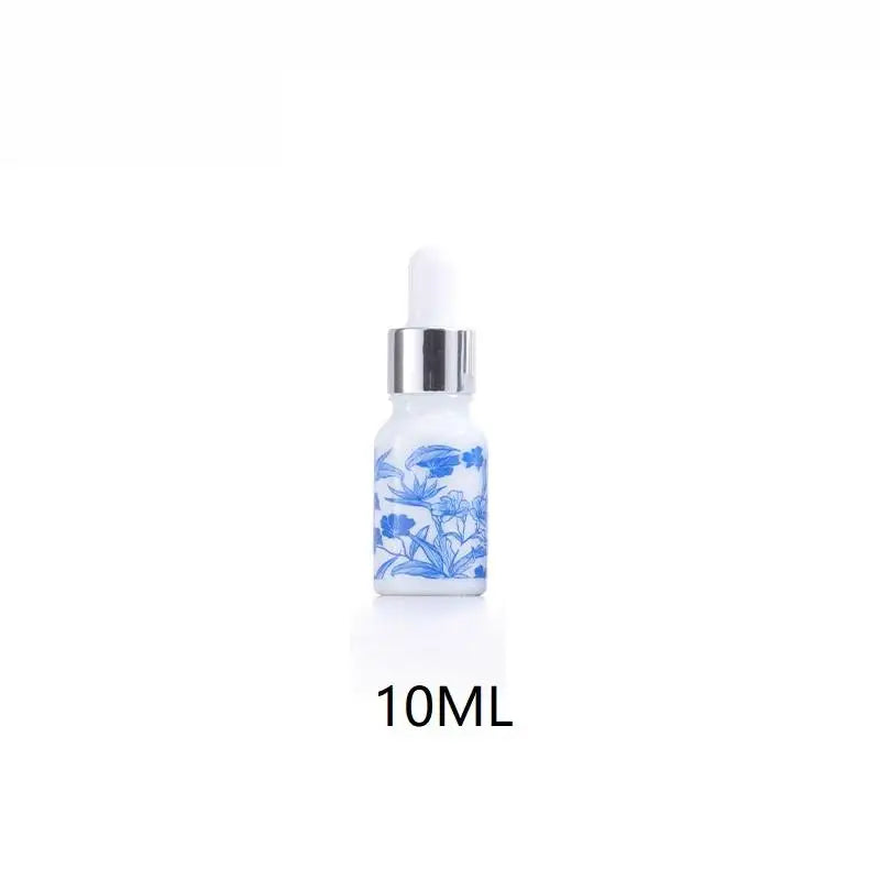 10/15/30ml Ceramic Blue & White Porcelain Essential Oil Dropper Bottles Leakproof Travel-Friendly Design Peaceful Pleasures Health and Wellness 10ML