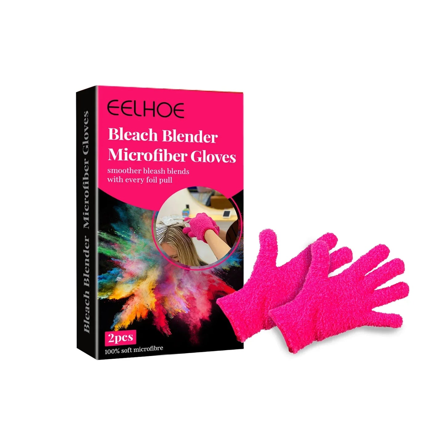 3pairs Heat Resistant Finger Gloves for Hair Straightening, Perming, and Styling, Nylon Salon Hair Care Tools Peaceful Pleasures Health and Wellness 3pairs-Pink China Mainland
