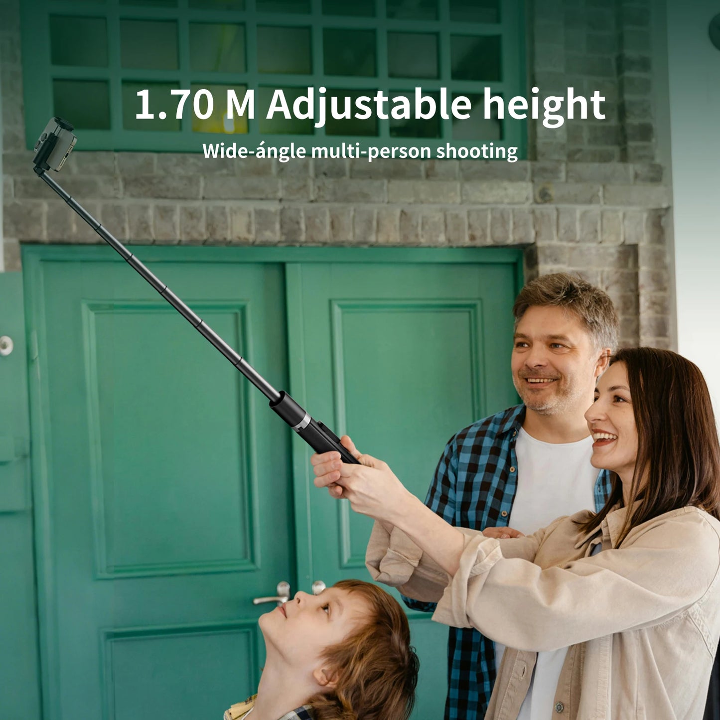 1.7M Extendable Selfie Stick Tripod Stand Bounce Phone Holder 360° Rotation With Bluetooth Remote Control for Travel Photography Peaceful Pleasures Health and Wellness