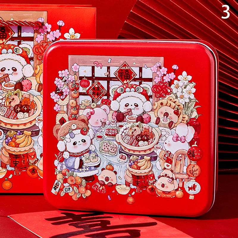 Chinese New Year Tin Box | Year of the Horse & Panda Design