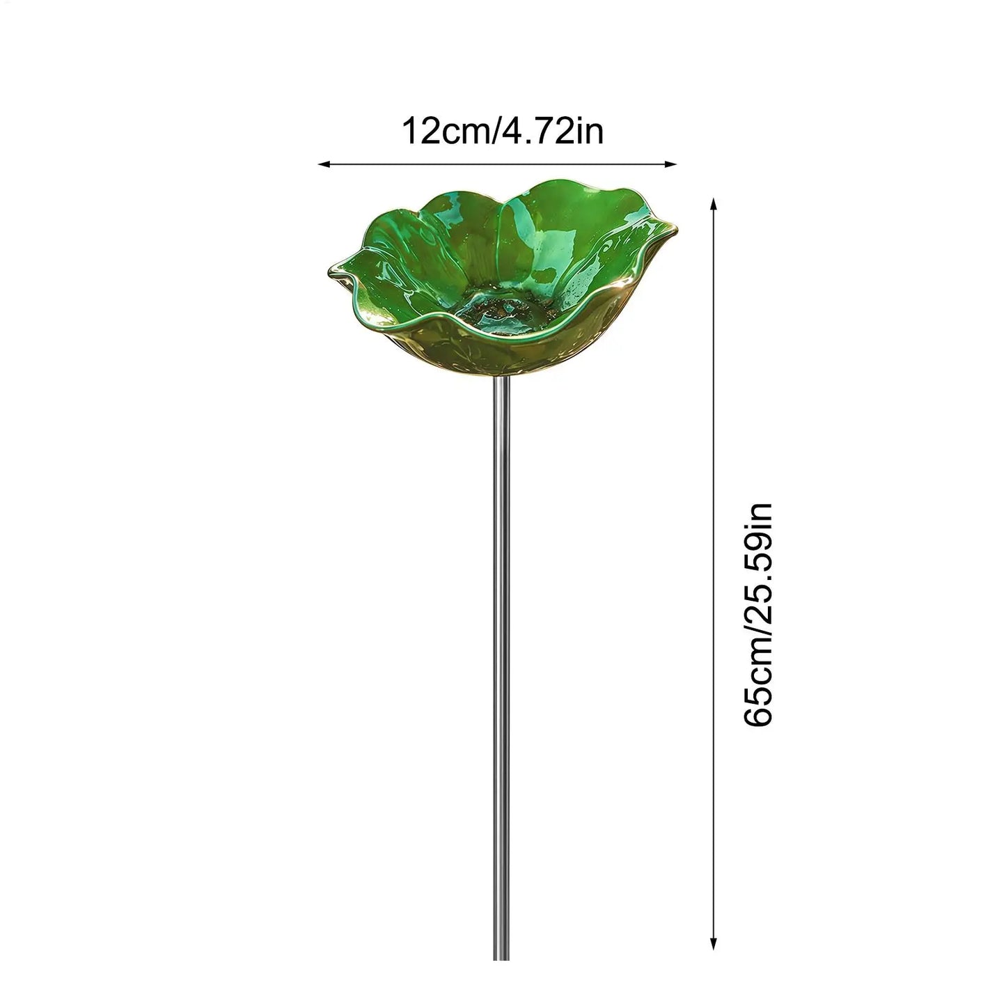 Standing Bee Feeder Flower Bird Bath | Outdoor Garden Decor