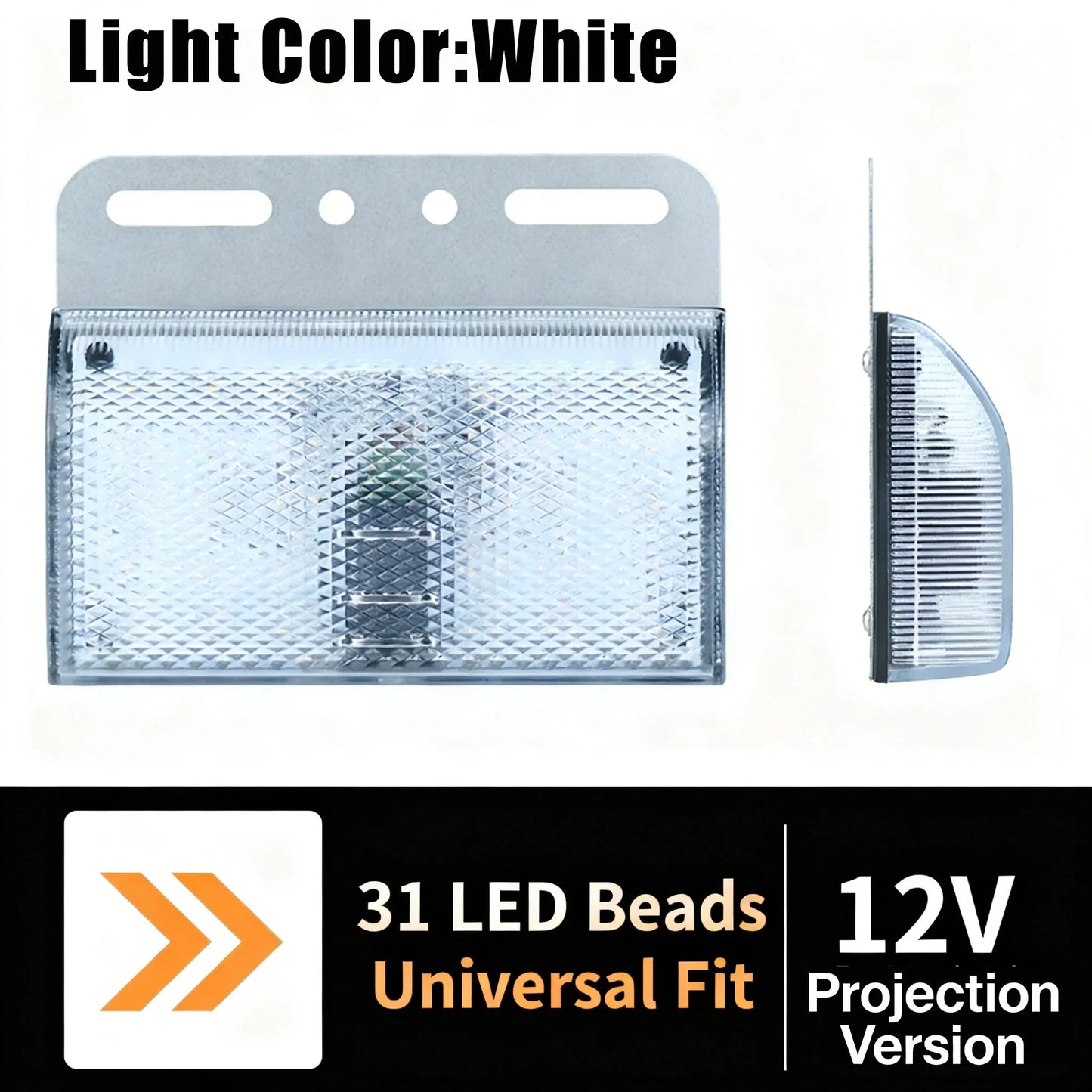 12V-24V 31-LED Side Marker Light | Truck Trailer Turn Signal
