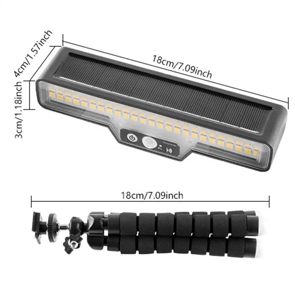 Solar Motion Sensor Wall Light Outdoor Waterproof LED Security Step Lighting For Garden Yard Driveway Patio Fence Porch Peaceful Pleasures Health and Wellness Yellow