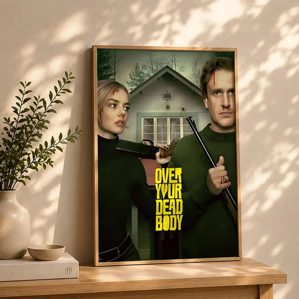 Movie-Over Your Dead Body Poster HD Self Adhesive Waterproof Wall Art Ideal for Home Office Dorm Bedroom Great Gift Peaceful Pleasures Health and Wellness White6 15X20cmNoframe