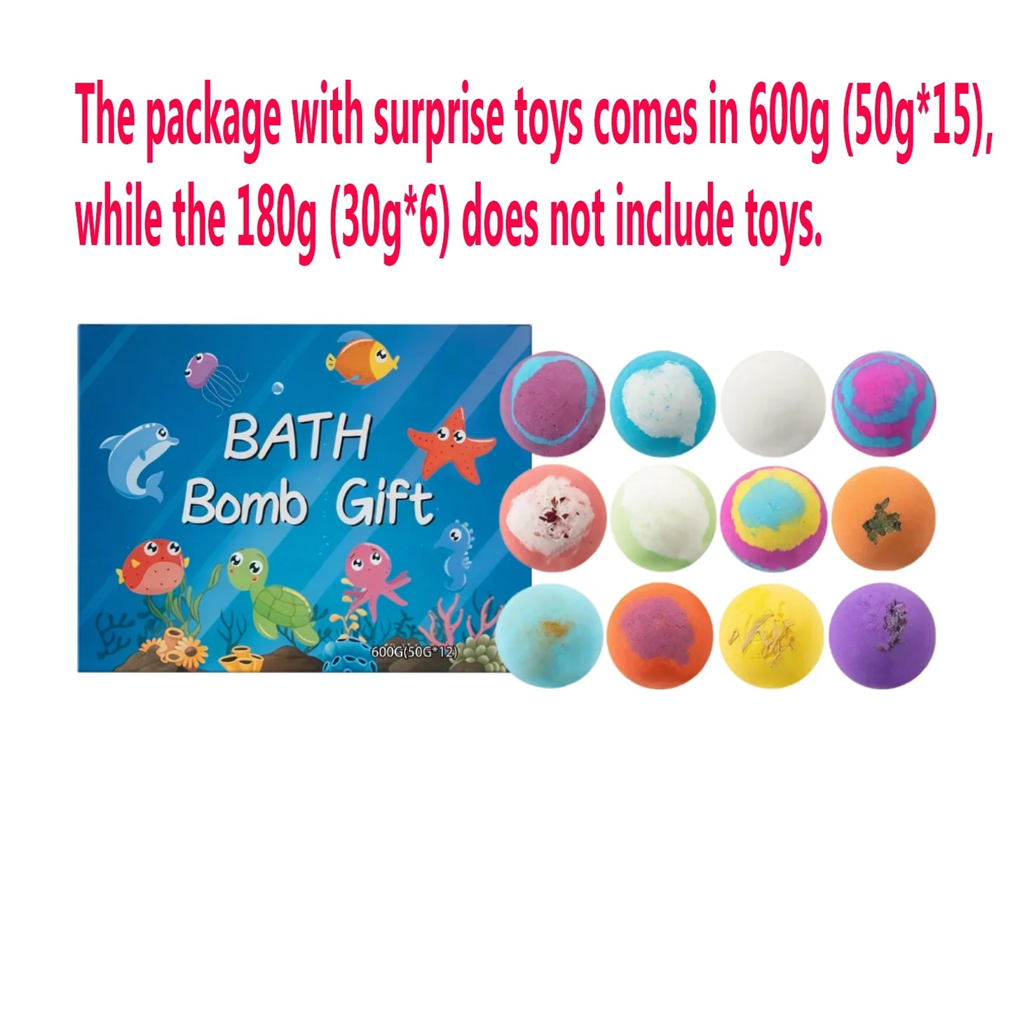 Kids Bath Bombs with Surprise Toys – Colorful Bubbles Gift Set