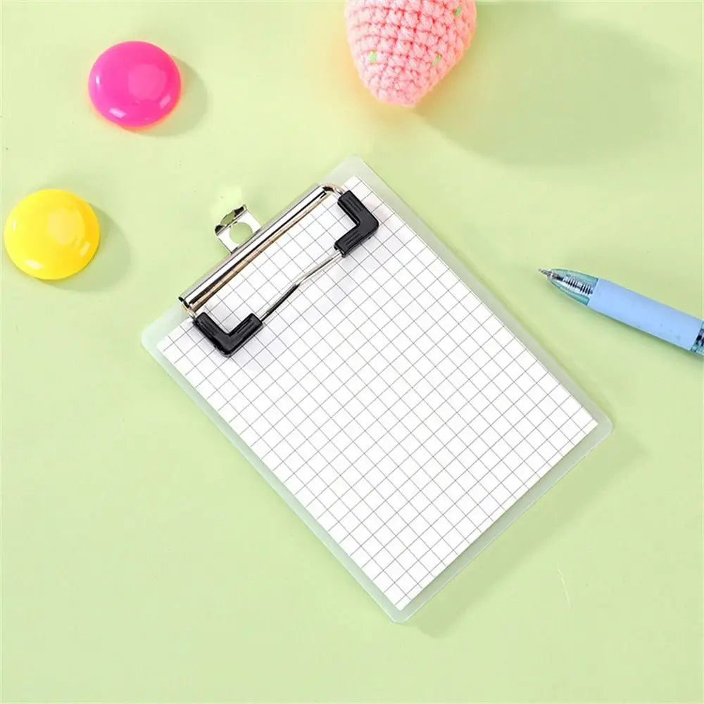 Notebooks 50sheets Clipboard Notepads Writing Pad Paper Holder Clip Folder Board Thickened Panel Mini Memo Pad Stationery Peaceful Pleasures Health and Wellness grid