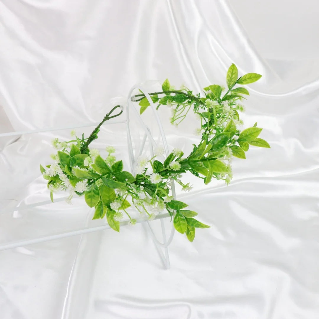 Bohemian Wreath Imitation Flower Hairband Women Fashion Wedding Hair