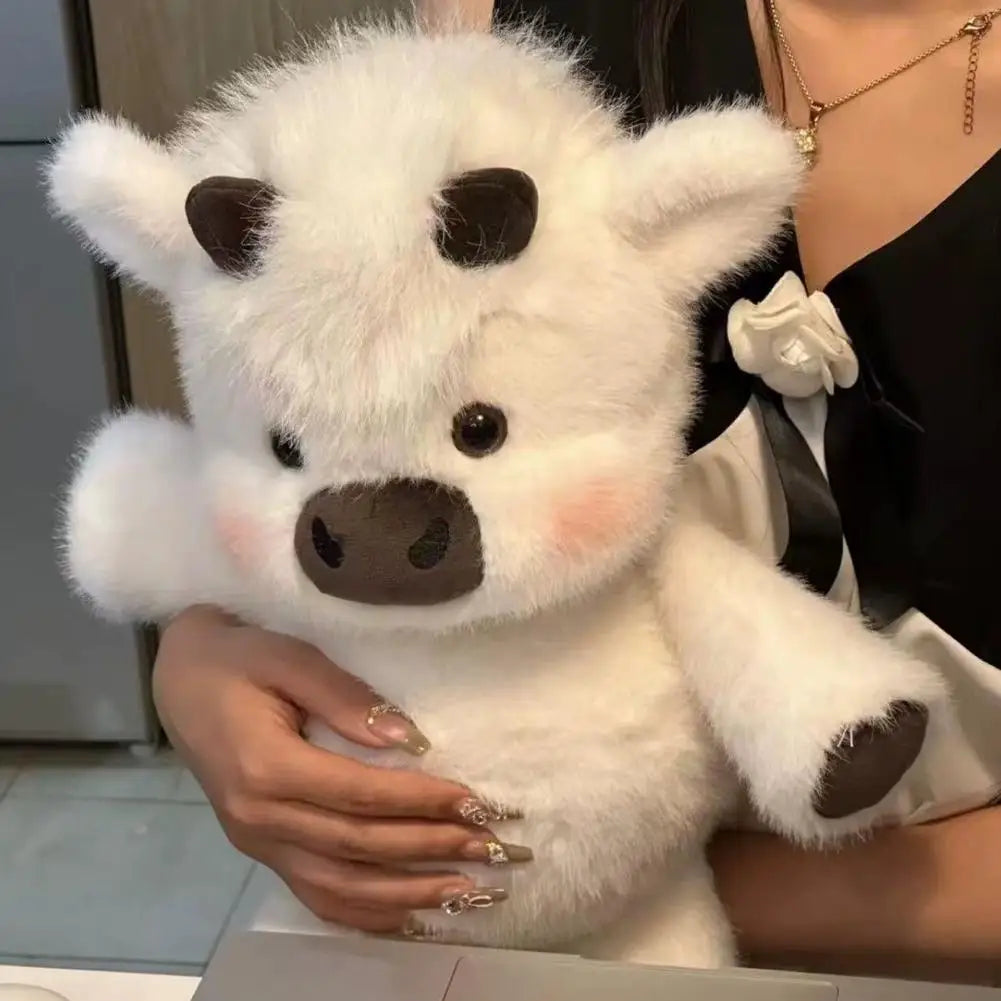Soft Calf Pig Plush Toy for Kids and Collectors Peaceful Pleasures Health and Wellness White