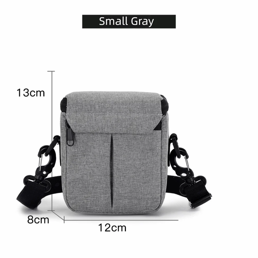 Durable Protective Bag Camera Bags Waist Pouch Single-Shoulder DSLR Pouch Lightweight Nylon Camera Lens Case Outdoor Travel Peaceful Pleasures Health and Wellness Grey small