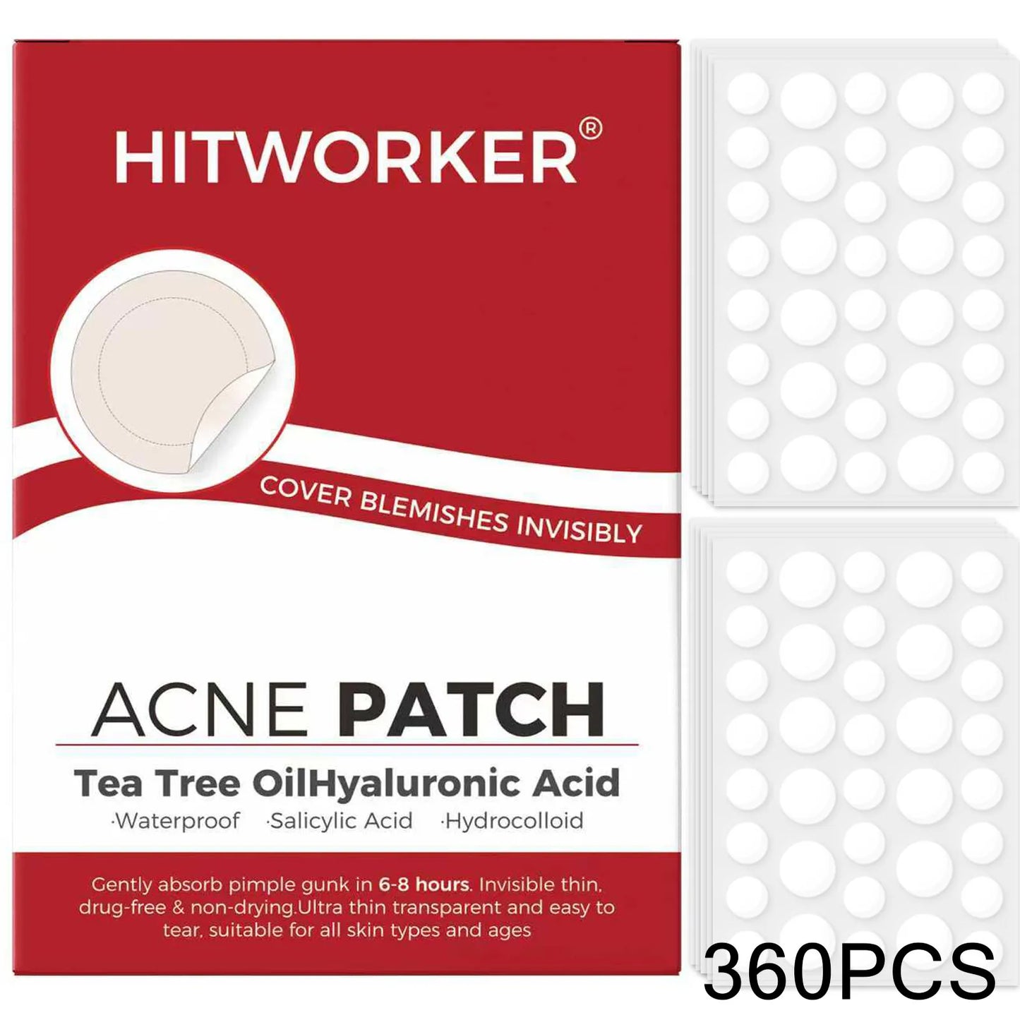 Hydrocolloid Acne Patches 36/360 Pcs – Alcohol-Free Blemish Dots