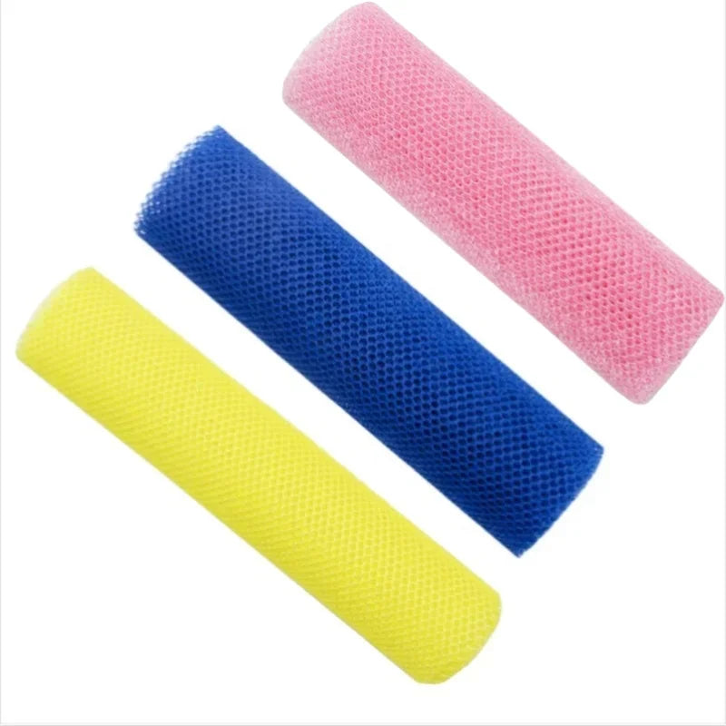 Exfoliating African Net Bath Sponge & Loofah Washcloth – Double-Sided Shower Scrubber for Smooth Skin (1/3 Pcs) Peaceful Pleasures Health and Wellness pink yellow blue 55g