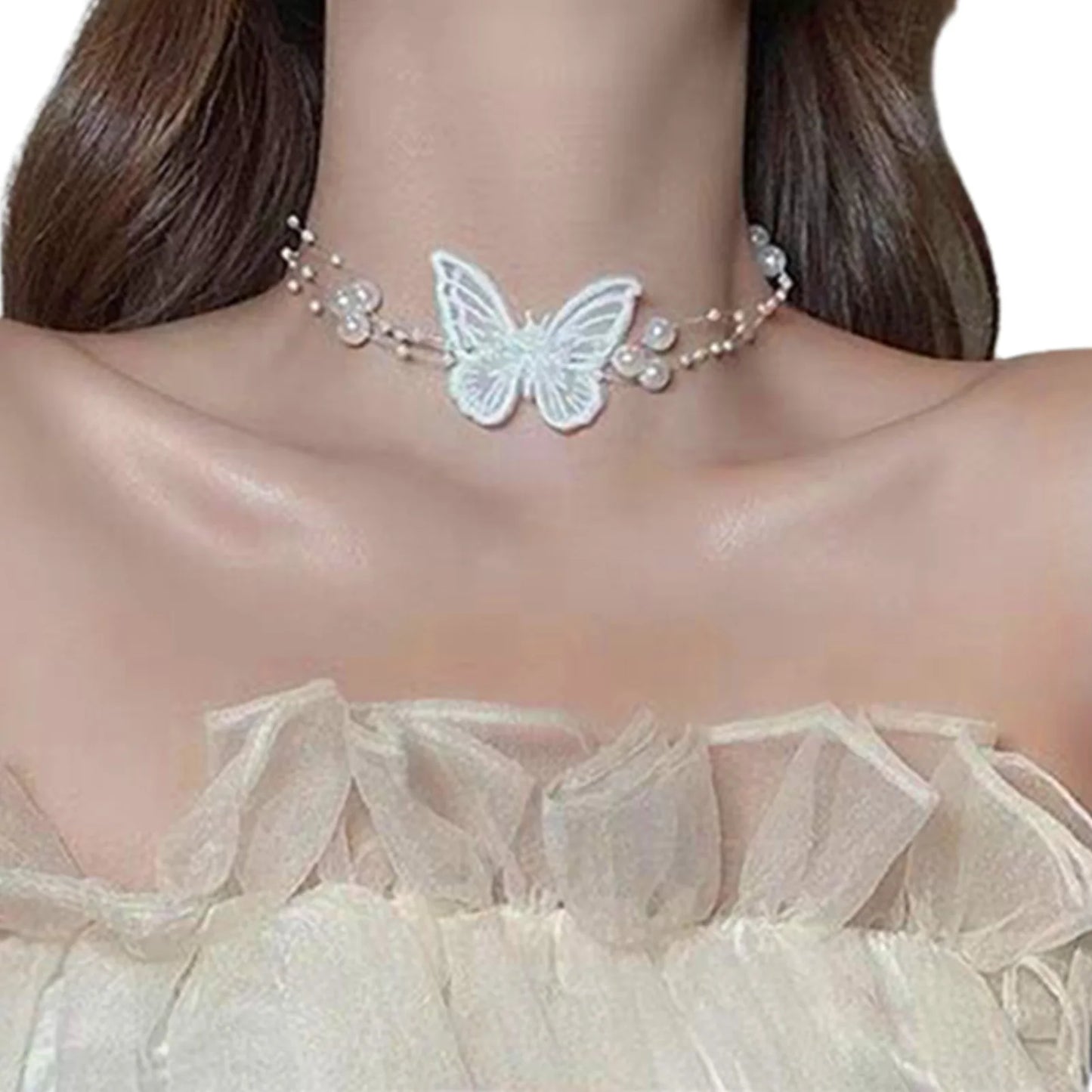 Butterfly Clavicle Chain Necklace for Women Durable Safe Butterfly Necklace for Birthdays Anniversaries Valentine's Day Peaceful Pleasures Health and Wellness 4Pcs