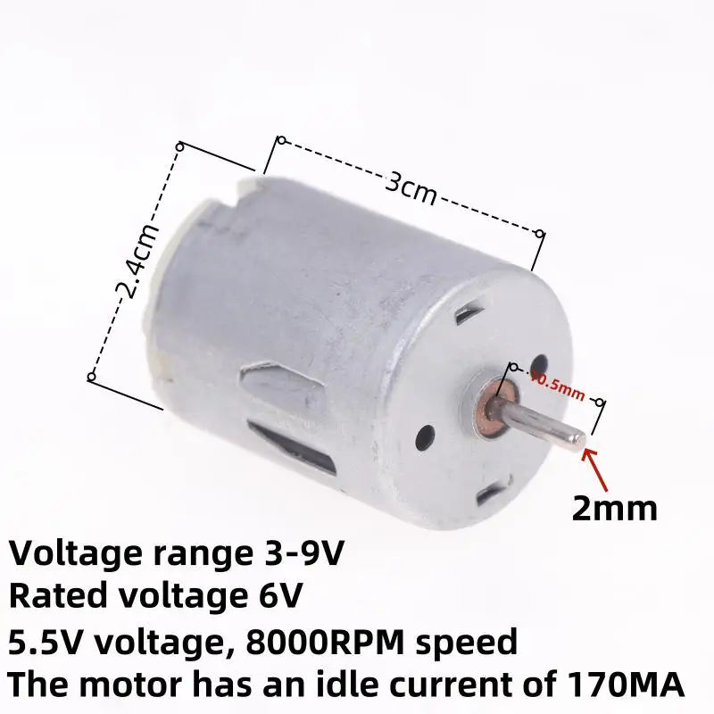 Micro R280 Motor DC 3-9V High Speed Carbon Brush Mini 24mm Electric Motor DIY Hobby Toy Car Boat Model Peaceful Pleasures Health and Wellness