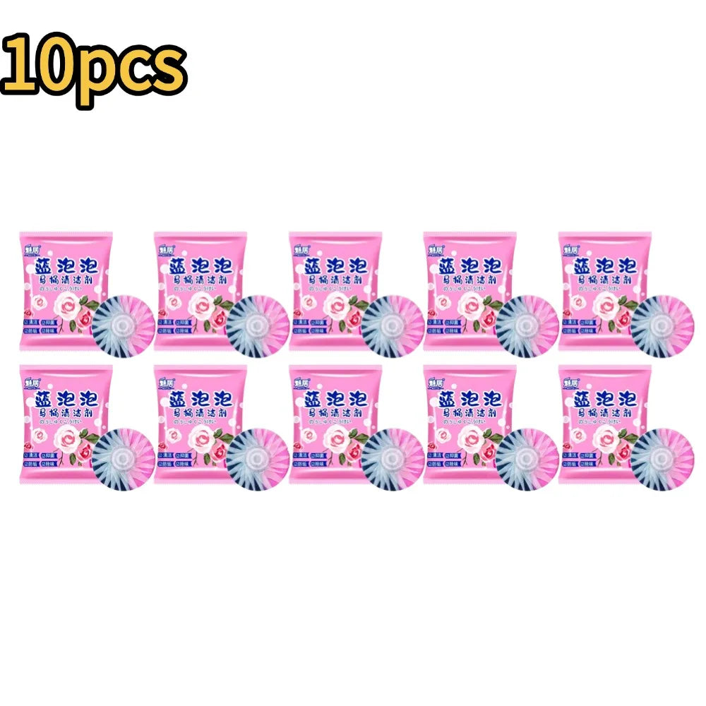 Effervescent Toilet Bubble Cleaner Freshener Tool Peaceful Pleasures Health and Wellness 10pcs