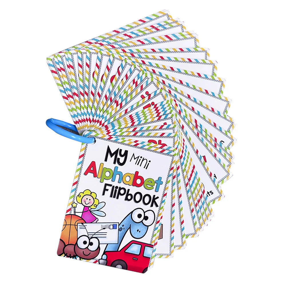 Bview Art English 26 Letters Alphabet Phonics Pocket Flash Cards