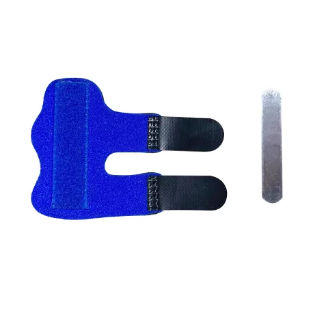 1Pc Adjustable Finger Splint with Lightweight Aluminum Base - Provides Support and Relief for Injured Fingers - Fits 40-80kg Peaceful Pleasures Health and Wellness Blue L (Adults)