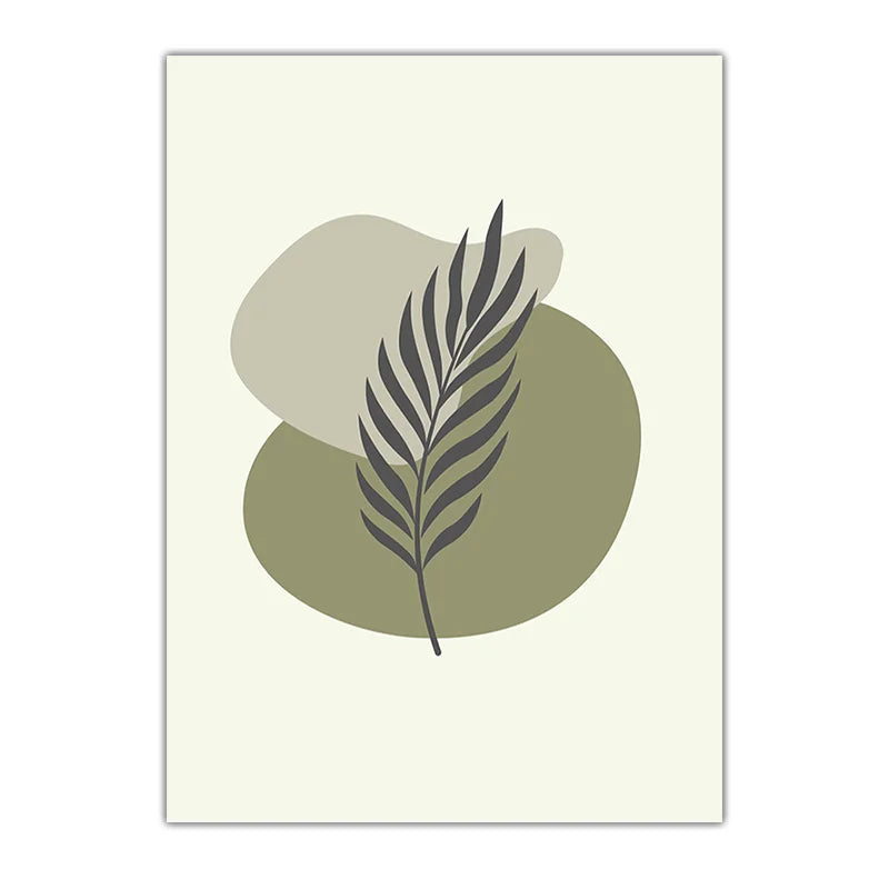 Abstract Botanical Canvas Wall Art | Nordic Minimalist Print Canvas Wall Art Peaceful Pleasures Health and Wellness 03 40x60cm No Frame China Mainland