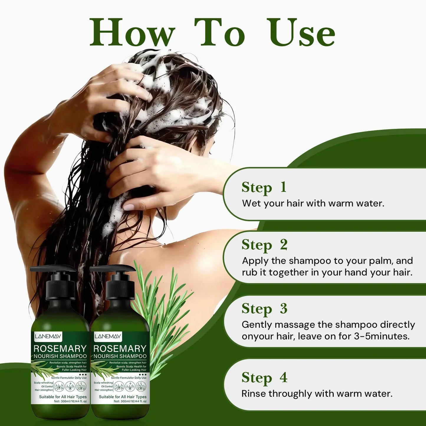Rosemary Nourish Shampoo – Volume, Oil Control & Repair