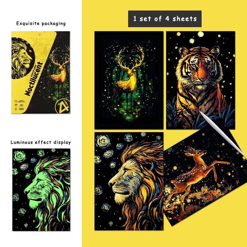 A5 Light Scratch Drawings Adult Colorful Paper Student Creative Toy