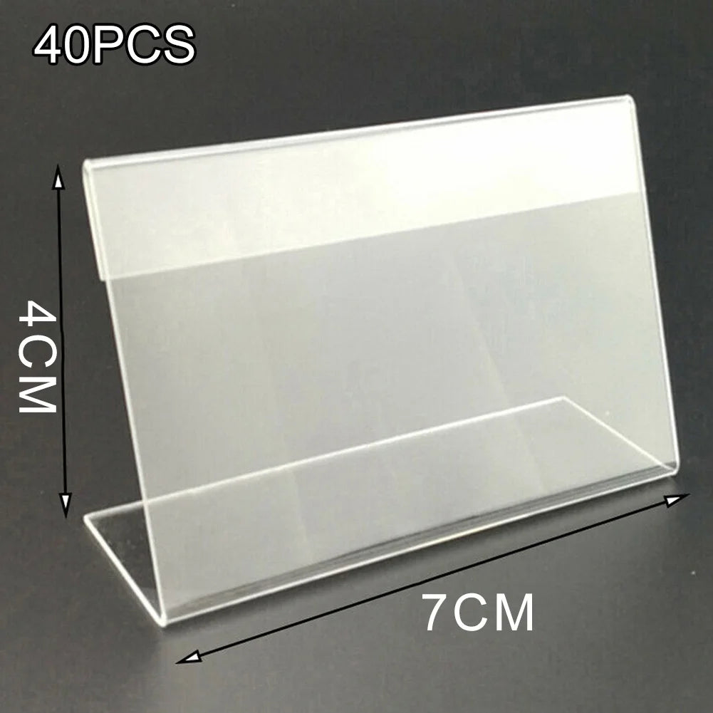 Mini Acrylic Sign Display Holder Name Card Tag Label Stand Bracket