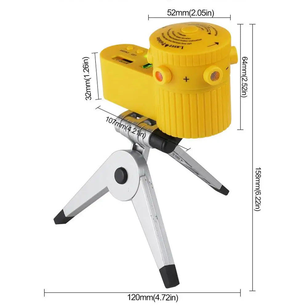 5-Line Laser Level with Foldable Tripod | Auto Self-Leveling