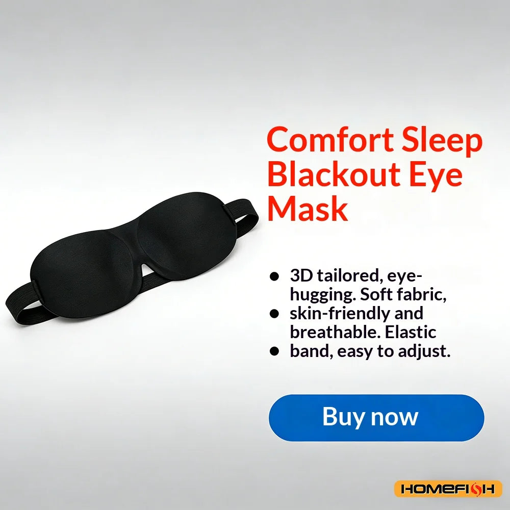 3D Sleep Mask – Breathable Blackout Eye Mask, Unisex Fit