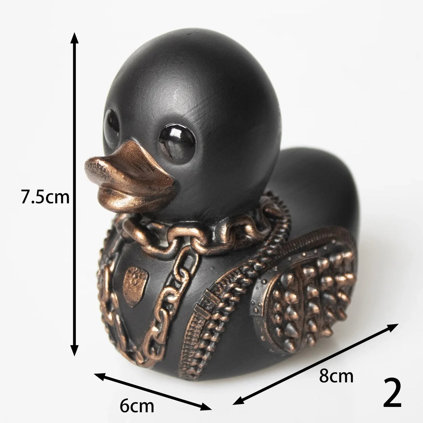 Devil Punk Duck Desktop Ornament Electric Syllable Death Rock Duck Dark Halloween Decoration Doll Peaceful Pleasures Health and Wellness Punk Duck
