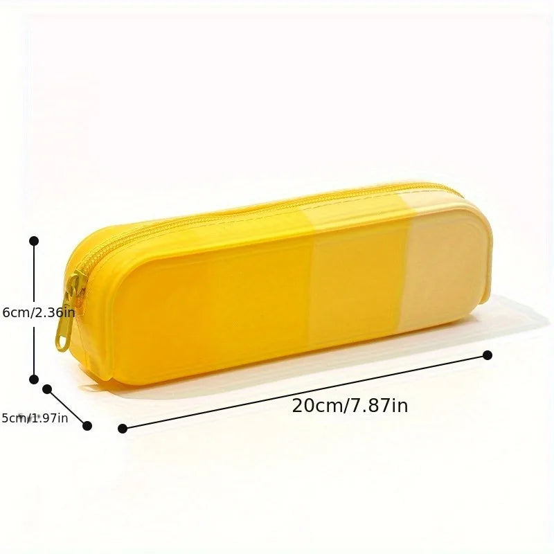 Silicone Pencil Case | Zippered Stationery & Makeup Pouch