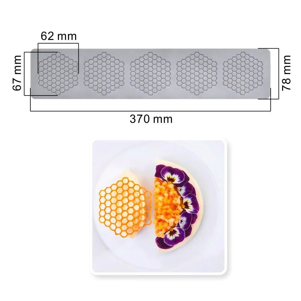 Honeycomb Mousse Cake Mold DIY Chocolate French Dessert Decoration Baking Silicone Mold Kitchen Baking Tool Peaceful Pleasures Health and Wellness LFM-72
