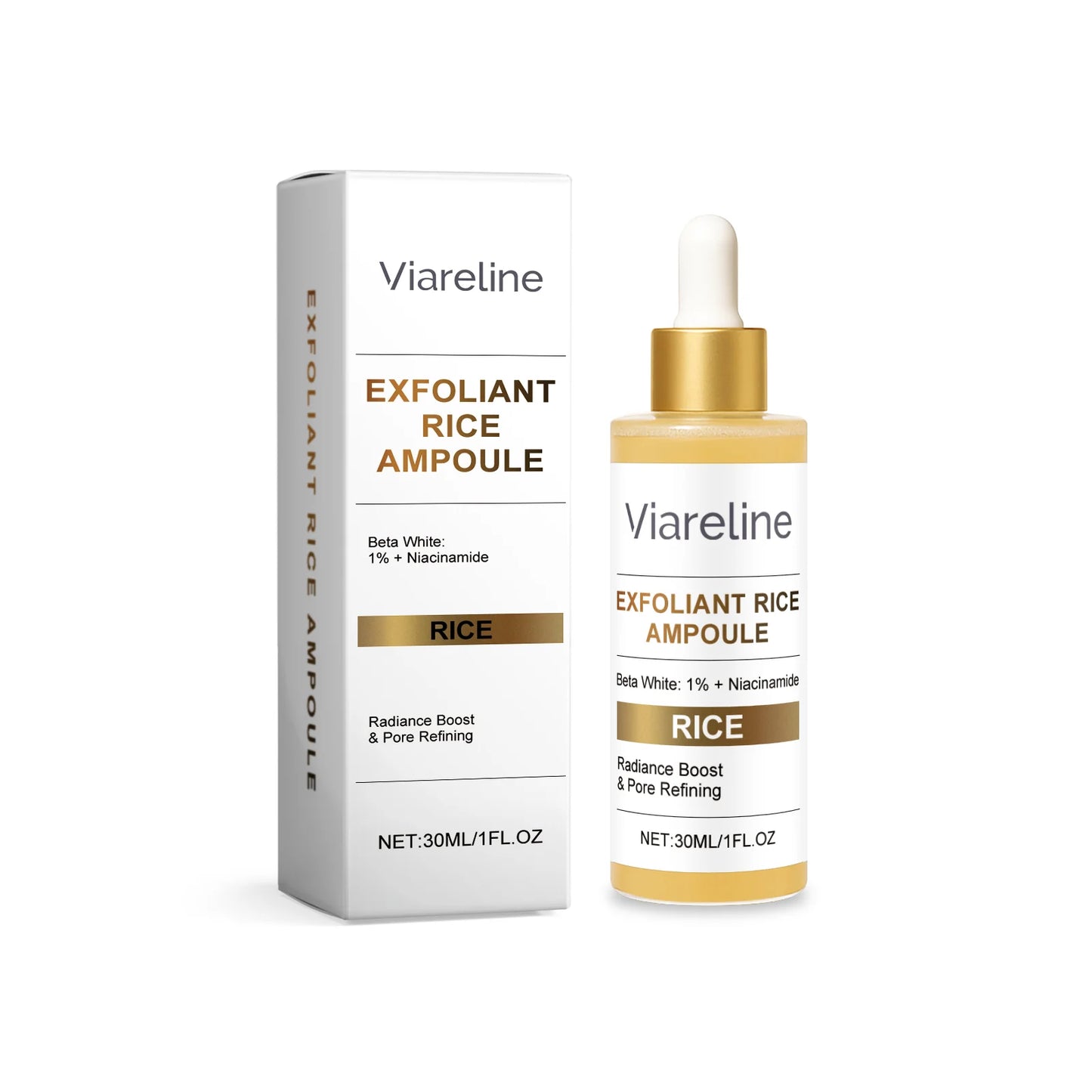 Viareline Rice Exfoliating Facial Serum – Brighten & Shrink Pores