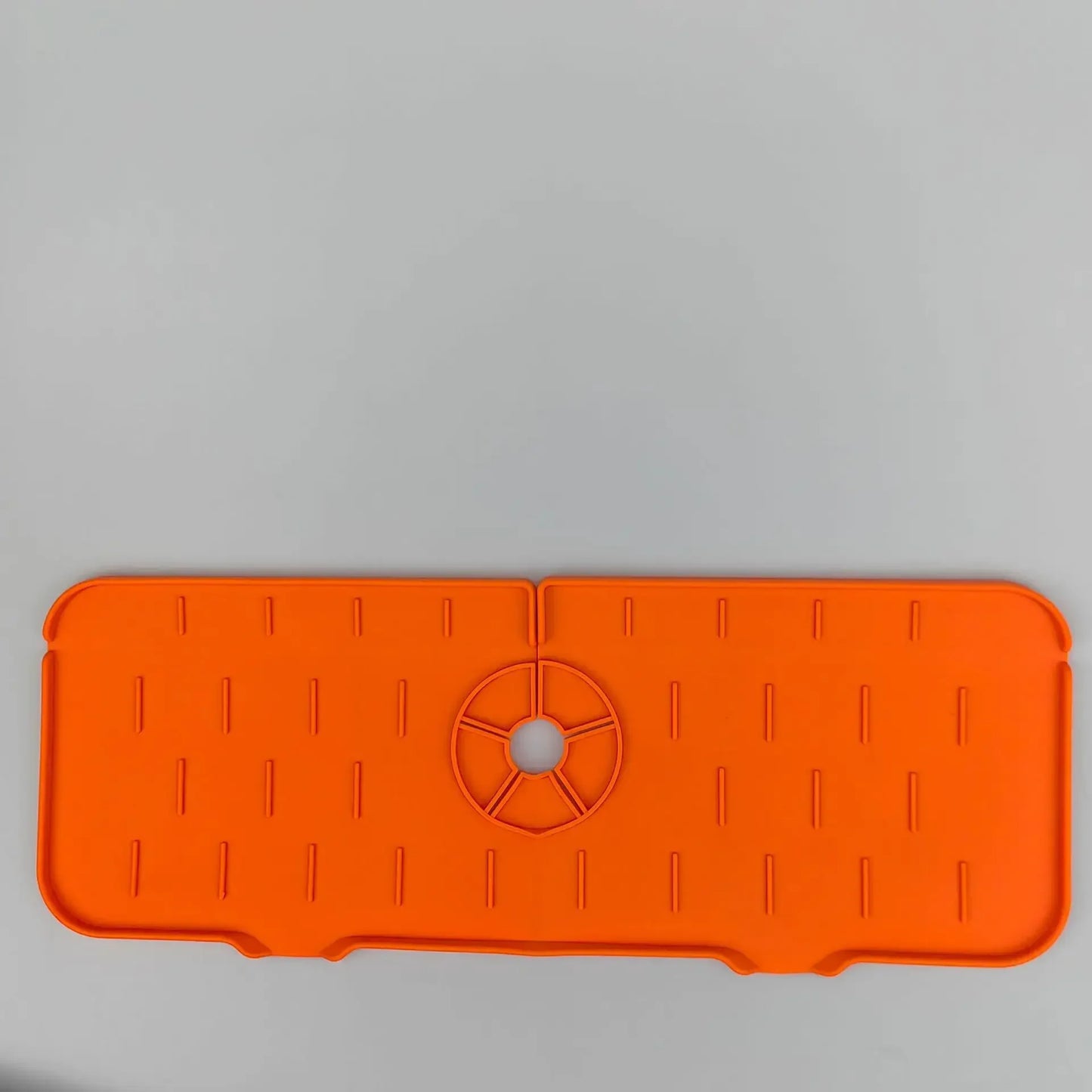 Silicone Mat Gourmet Faucet Kitchen Accessory Home Appliance Sponge Rack Kitchens Accessories Kitchen Sink Splash Guard for You Peaceful Pleasures Health and Wellness Orange