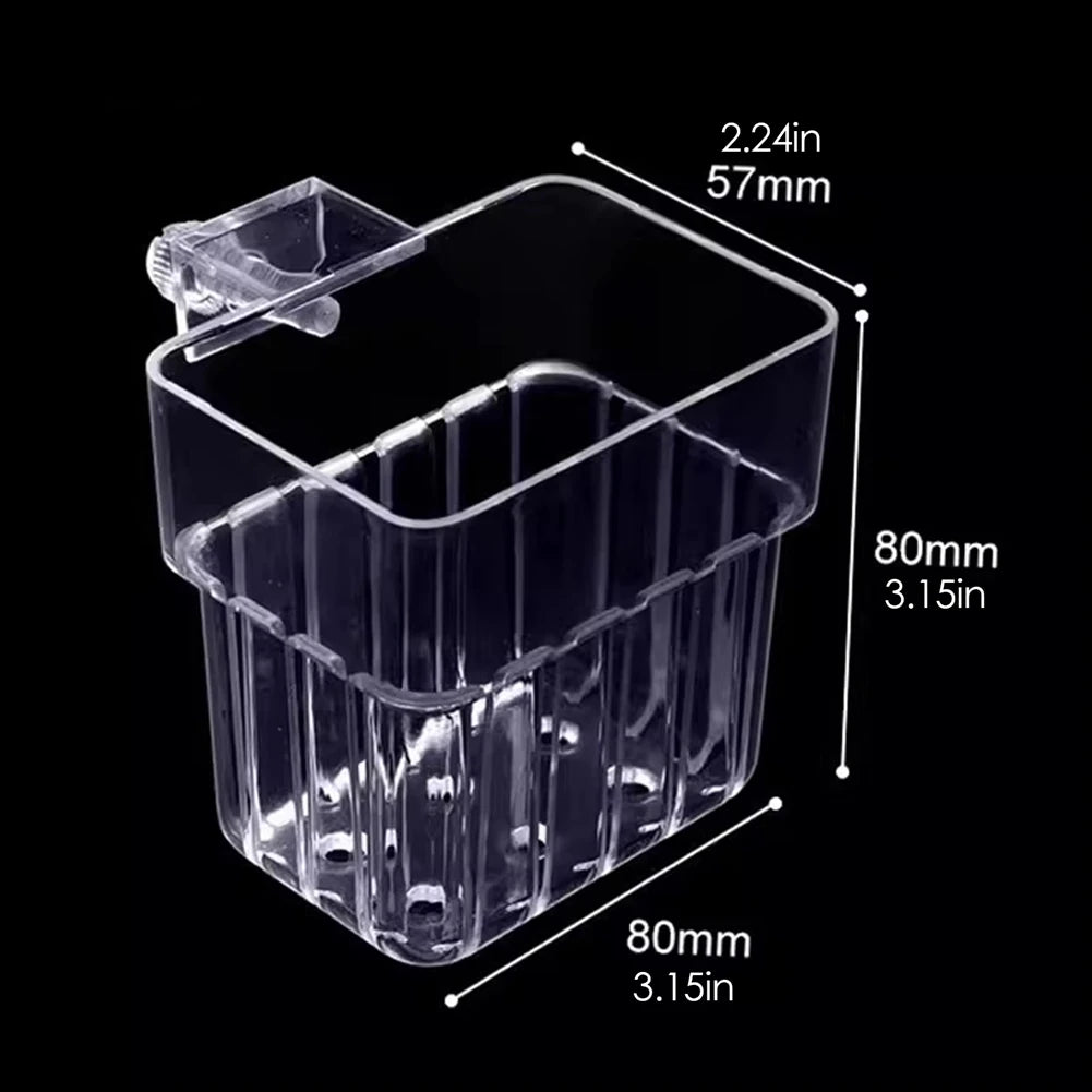 Aquarium Hydroponic Planting Cups | Clear Acrylic Fish Tank Holder 3pc