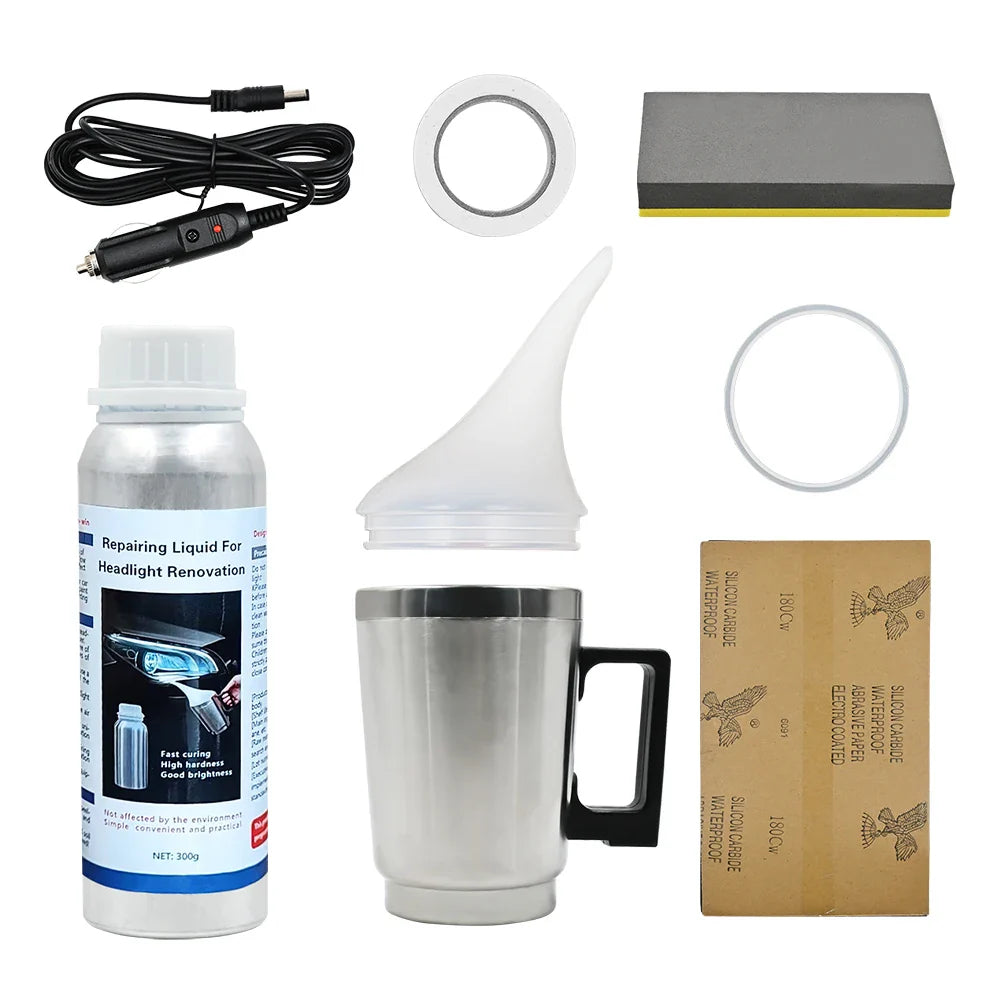 Car Headlight Restoration Kit – 300g Chemical Polish Set