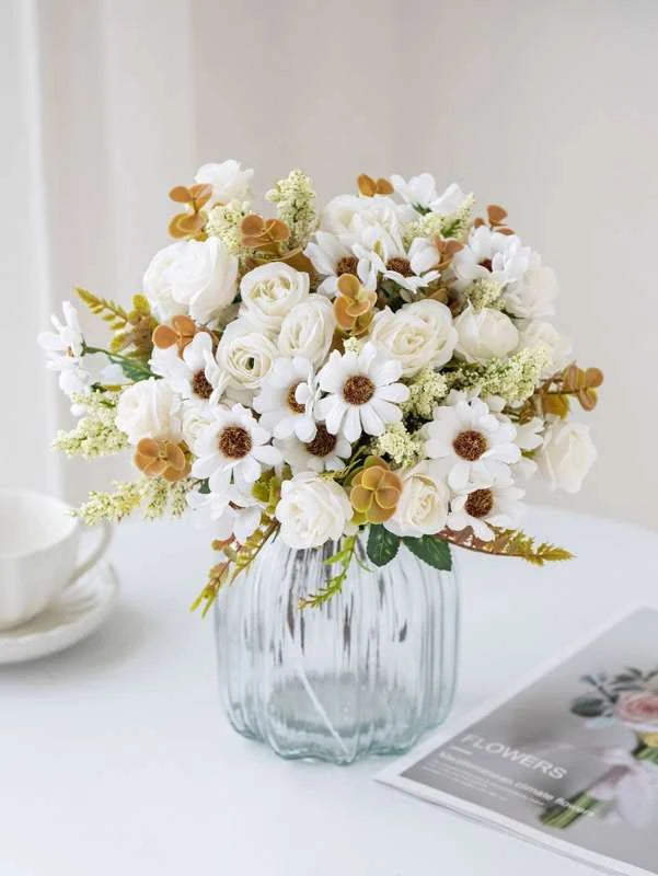 Silk Artificial Rose Bouquet | Wedding & Home Decor (1-3 pcs)