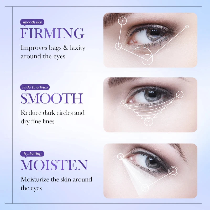 80pcs BIOAQUA Retinol Crystal Collagen Eye Mask Anti Dark Circles Anti-Wrinkles Moisturizing Anti-Aging Eye Patches Skin Care Peaceful Pleasures Health and Wellness