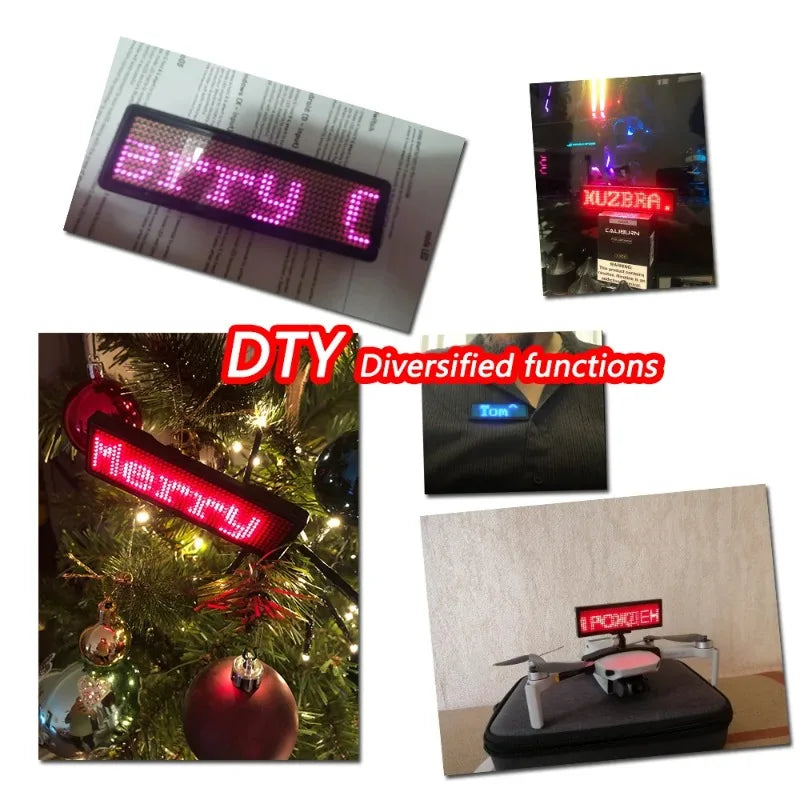 Bluetooth Programmable LED Name Badge – Scrolling Message Display